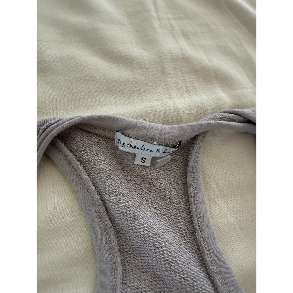 Young Fabulous & Broke Eberhart Jumpsuit Small Lavender Gray Racerback Jogger - Picture 5 of 7